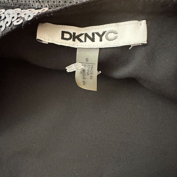 DKNYC Black Sequin Scoop Neck Sheath Dress Women 6 Evening Glam Sparkle Luxe NWT - Picture 6 of 8